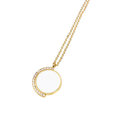 Naszyjnik Diamond do sublimacji - okrągły - złoty