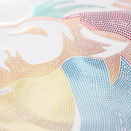 Duży arkusz z cyrkoniami do termotransferu - Król Lew