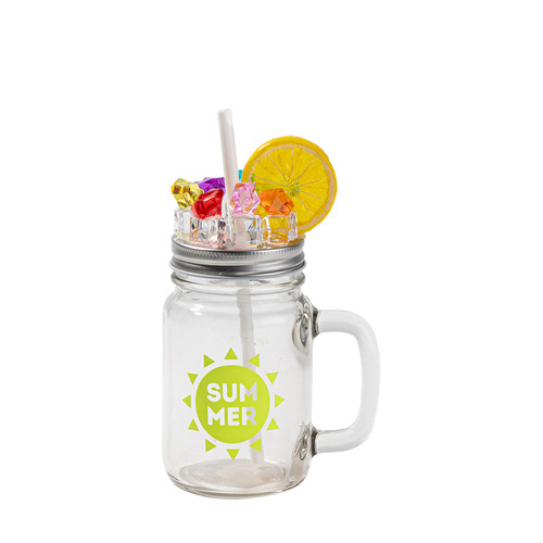 Pokrywka ze sztucznym kolorowym lodem i cytryną do kubków BM12