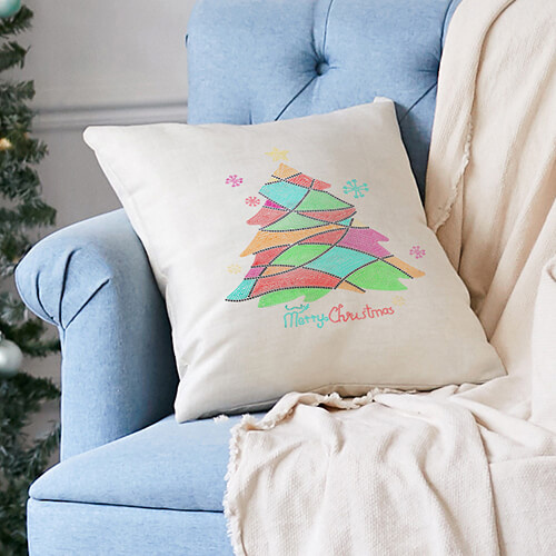 Duży arkusz z cyrkoniami do termotransferu - choinka