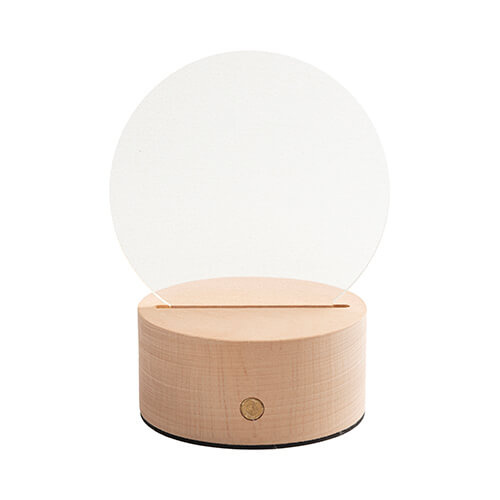 Akrylowa ramka z brokatem do sublimacji - koło