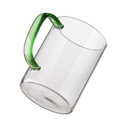 Szklanka 450 ml z jasnozielonym uszkiem do sublimacji