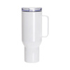 Kubek podróżny ze stali nierdzewnej 1200 ml z pokrywką i słomką do sublimacji - biały