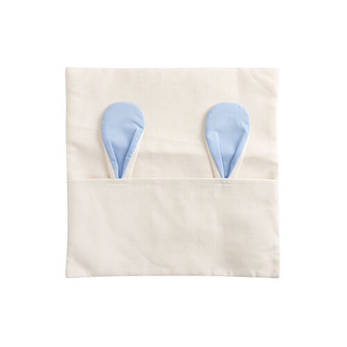 Poszewka lniana 40 x 40 cm do sublimacji  - błękitne uszy