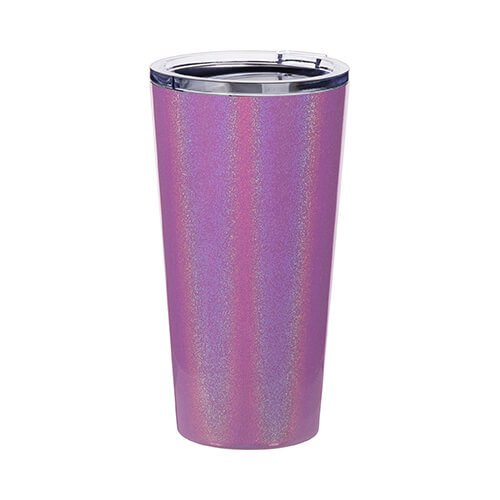 Tumbler termiczny 480 ml ze stali nierdzewnej do sublimacji - fioletowy opalizujący