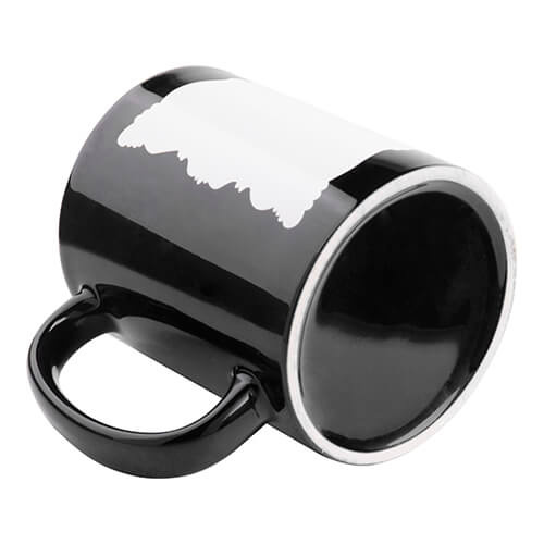 Kubek 330 ml z ramką do sublimacji - czarny
