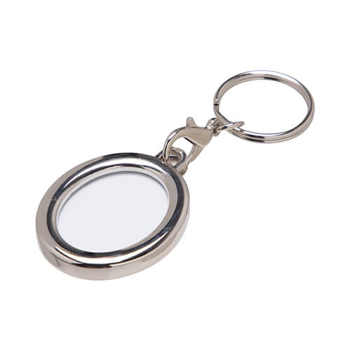 Brelok do kluczy - dwustronna ramka - owal do sublimacji