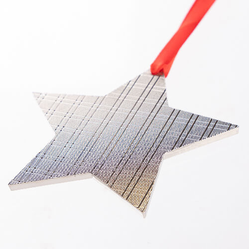 Metalowa zawieszka na choinkę do sublimacji - gwiazda