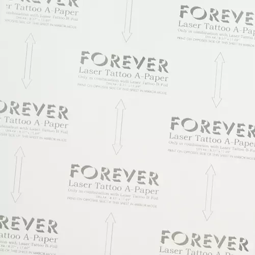 Forever Laser Tattoo Paper - komplet, papier i folia do tatuażu A4