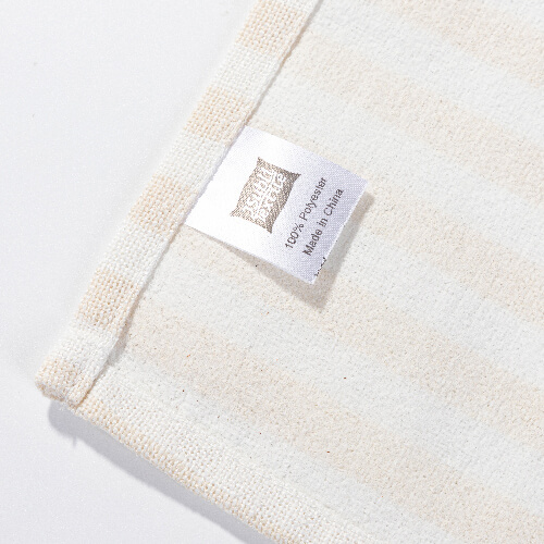 Płócienna mata stołowa 45 x 40 cm kremowa w żółte paski do sublimacji