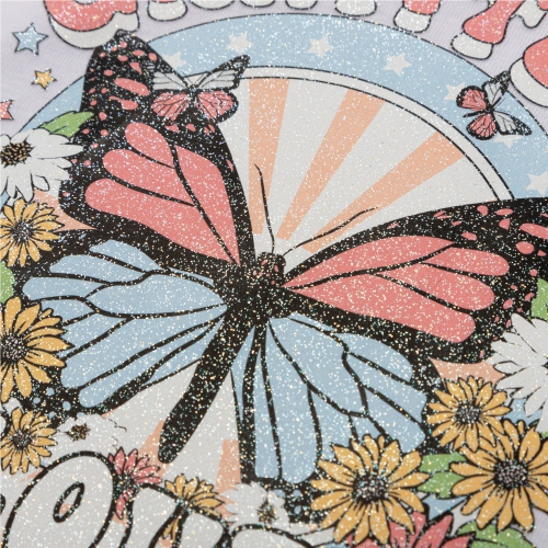 Folia brokatowa do druku OtterPro DTF A3 - 50 arkuszy - Rainbow