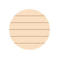 Okrągła ramka na zdjęcie ze sklejki, w paski, Ø 25,4 cm