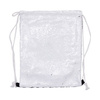 Worek na plecy 36 x 45 cm z cekinami do sublimacji - biały