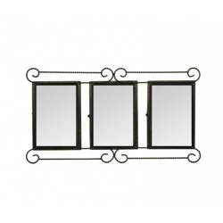 Ramka metalowa koloru mosiężnego potrójna 34 x 21 cm Sublimacja Termotransfer