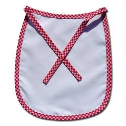 Śliniak Dziecięcy Premium Czerwona Kratka Sublimacja Termotransfer