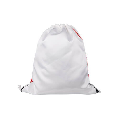 Worek na plecy 36 x 45 cm z dwukolorowymi cekinami do sublimacji - czerwony