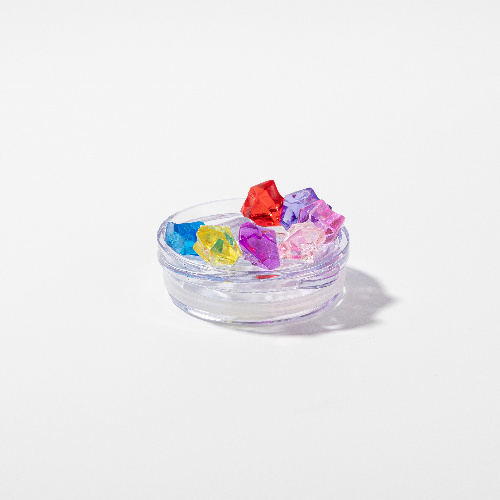 Kubek 600 ml ze słomką do sublimacji - biały, pokrywka ze sztucznym kolorowym lodem