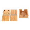 Zestaw 4 bambusowych podkładek pod kubek do sublimacji - kwadrat