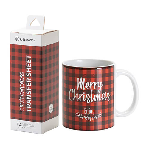 Arkusz transferowy Xmas Plaid 2 30,5 x 11,4 cm - 4 szt.