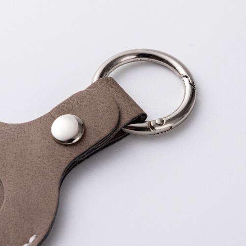 Brelok skórzany / etui na AirTag do sublimacji - szary