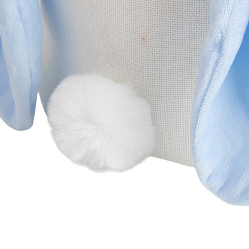 Torba w kształcie zajączka do sublimacji - błękitne uszy