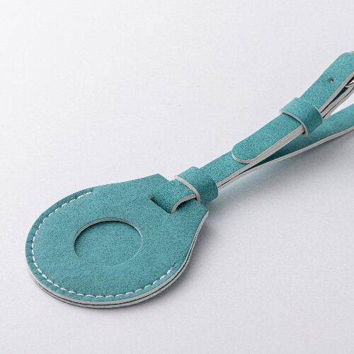 Skórzana zawieszka na bagaż / etui na AirTag do sublimacji - zielona