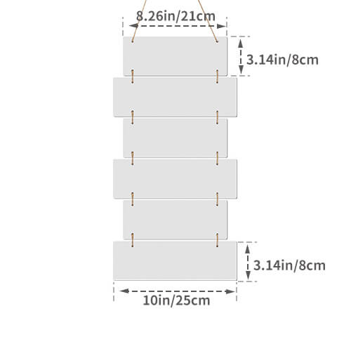 Sześć wiszących ramek z MDF-u do sublimacji