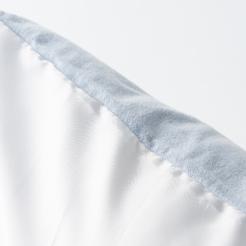 Dwukolorowa poszewka na poduszkę 40 x 40 cm do sublimacji - błękitna