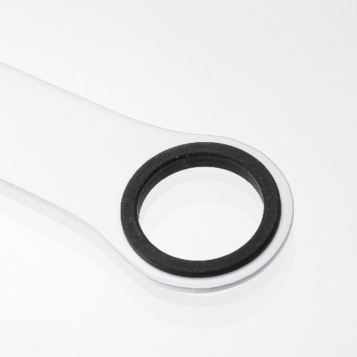 Otwieracz do butelek 4,5 x 18,2 cm z silikonowym pierścieniem do sublimacji - biały