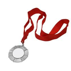 Medal Ø 6 cm / pole nadruku Ø 3,2 cm - srebrny - Sublimacja Termotransfer