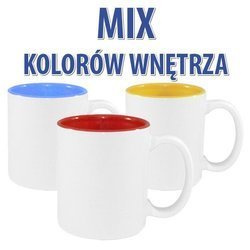 144 sztuki Kubków Kolorowych - MIX Kolorów Wnętrza - GRATIS - ryza papieru sublimacyjnego - Sublimacja Termotransfer