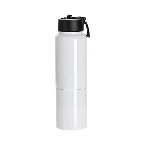 Butelka / kubek ze stali nierdzewnej 500 ml 2 w 1 do sublimacji - biały