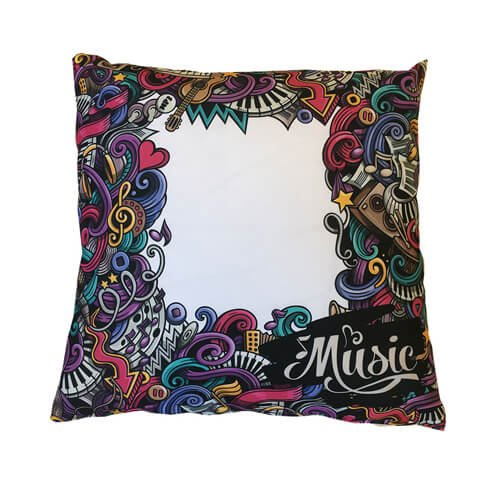 Poszewka z satyny 38 x 38 cm do sublimacji - Mad Music