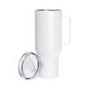 Kubek podróżny ze stali nierdzewnej 1200 ml z pokrywką i słomką do sublimacji - biały