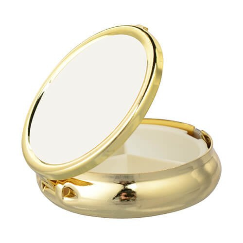 Pudełko na pigułki okrągłe złote Sublimacja Termotransfer