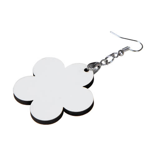 Kolczyki z MDF-u do sublimacji - kwiatek