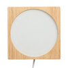 Kwadratowa, drewniana podstawa do lampki LED 
