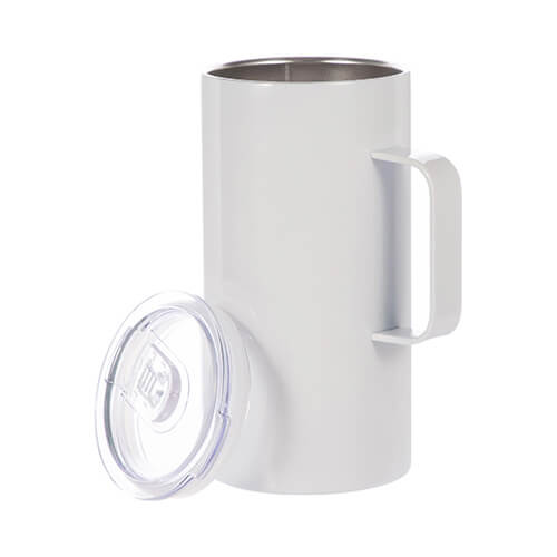 Kubek 600 ml ze stali nierdzewnej do sublimacji - biały
