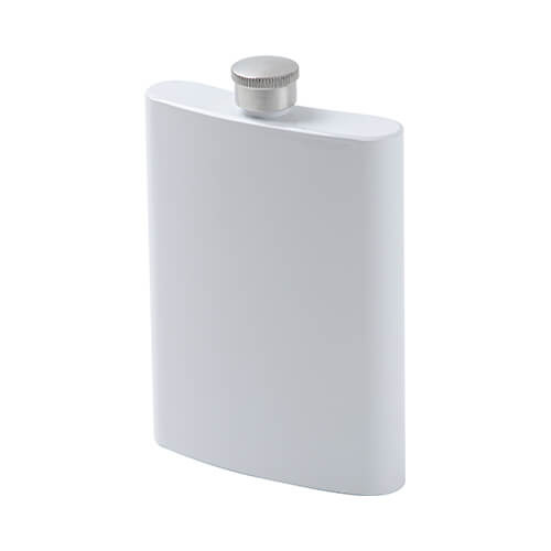 Piersiówka metalowa do sublimacji - biała