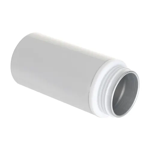 Bidon aluminiowy 500 ml biały z błękitną zakrętką i różowym uchwytem do sublimacji