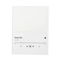 Szklana ramka do sublimacji - 15 x 20 cm - Music