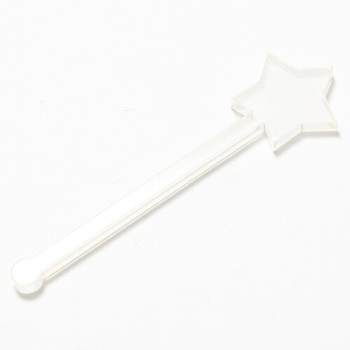 Akrylowe mieszadełko do napojów 10 cm do sublimacji - gwiazda