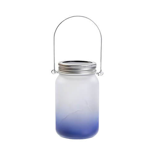 Lampion 450 ml z metalowym uchwytem - granatowy gradient