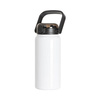 Butelka podróżna ze stali nierdzewnej 1250 ml z uchwytem do sublimacji - biała