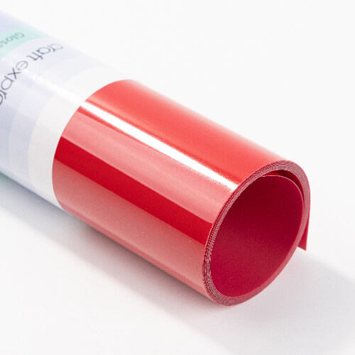 Folia flex - czerwona błyszcząca