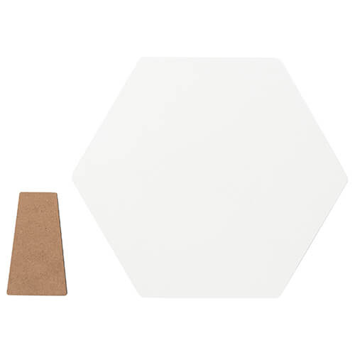 Sześciokątna ramka na zdjęcie z MDF-u do sublimacji - 17,8 x 20,3 cm