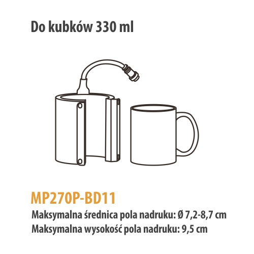 Grzałka do kubków 330 ml do prasy Elite Pro / Pro Max