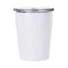 Kubek metalowy 240 ml do mleka z pokrywą do sublimacji - biały