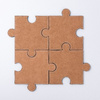 Skórzana podkładka pod kubek w kształcie puzzla do sublimacji - brązowa