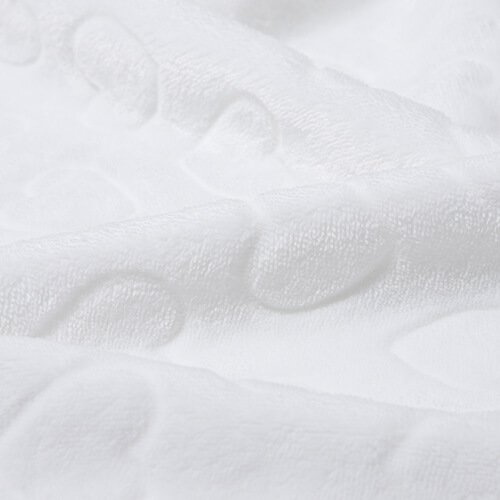 Kocyk Minky z sercami do sublimacji - biały